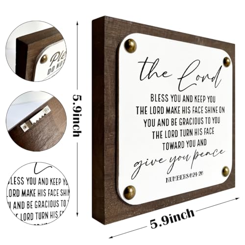 Religious Decor, Numbers 6:24-26 Sign, The Lord Bless You and Keep You Sign, Wooden Box Signs Decors Art, Bible Verse Scripture Decors, Christian Wall Decor, Housewarming Gift Christian Sign 16