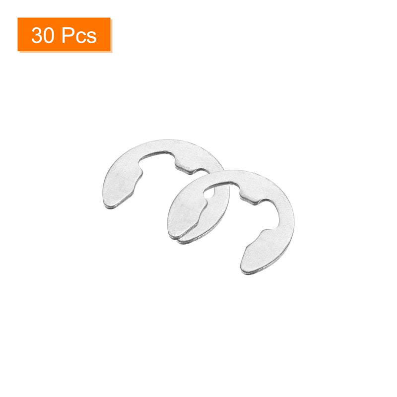 [Australia - AusPower] - uxcell 50 Pcs External Retaining Rings, 12mm 304 Stainless Steel E-Clip External Circlip Snap Rings Round Wire Snap Rings for Valves Electrical Appliances 
