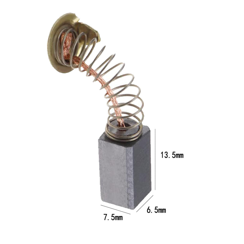 [Australia - AusPower] - Newyuan Pack of 10 Motor Carbon Brushes Replacement Part Compatible with Einhell TC-SM 2131 BT-SM 2131 TH-SM 2131, 6.5 x 7.5 x 13.5 mm Power Tool Accessories 
