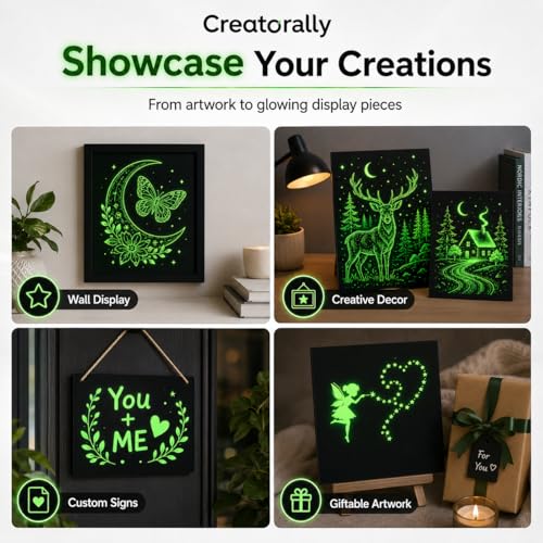 Scratch Art Paper, Fluorescent Scratch Off Sheets for Laser Engraving