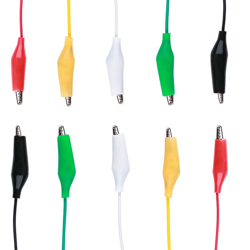[Australia - AusPower] - ELEGOO 30 Crocodile Clips with Cable Test Lead Set with Grab Clips 50 cm 28AWG 