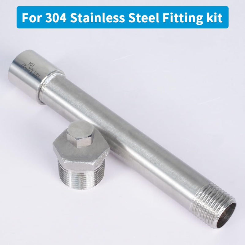 [Australia - AusPower] - Quickun 304 Stainless Steel Pipe Coupling Fitting,2" x 2" Female Pipe Coupler Connector Adapter Fitting (1.4" Length) 2" Female x 1.4" Length 