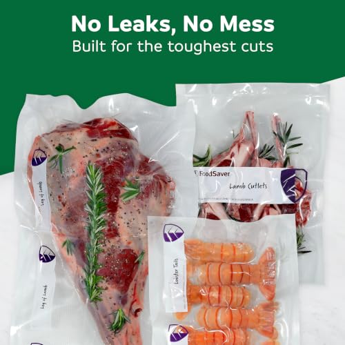 FoodSaver Heavy Duty Vacuum Sealer Rolls, 4 Pack 8" x 17.5' Rolls (70 Total Feet), 30% Thicker BPA-Free Bags for Food Storage, Sous Vide, Meal Prep 8in x 17.5ft Heavy Duty Rolls (4-Pack)