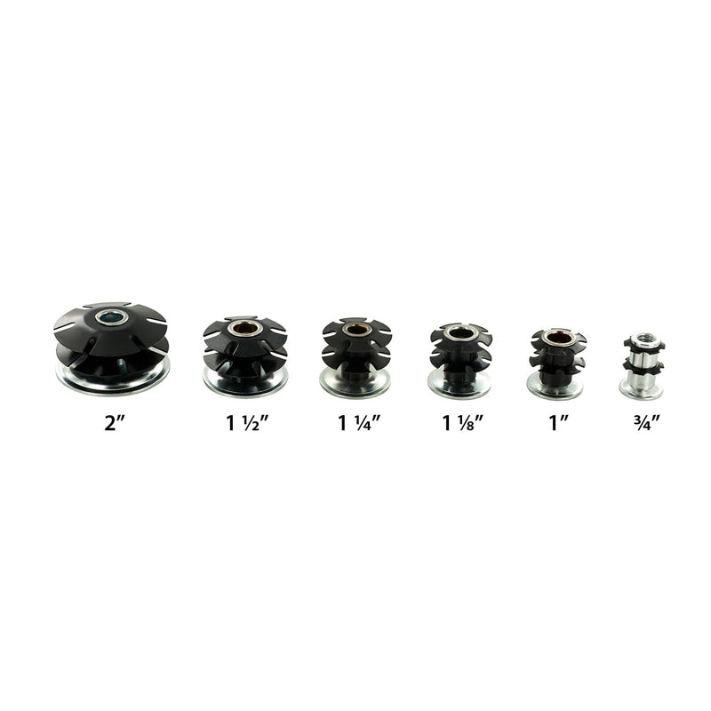 [Australia - AusPower] - Outwater Industries Double Star Threaded Caster Insert | Heat Treated Steel | Fits 1-1/4 Inch Round 16-18 Gauge Tube | Thread: 5/16-18 | 20 Pack 