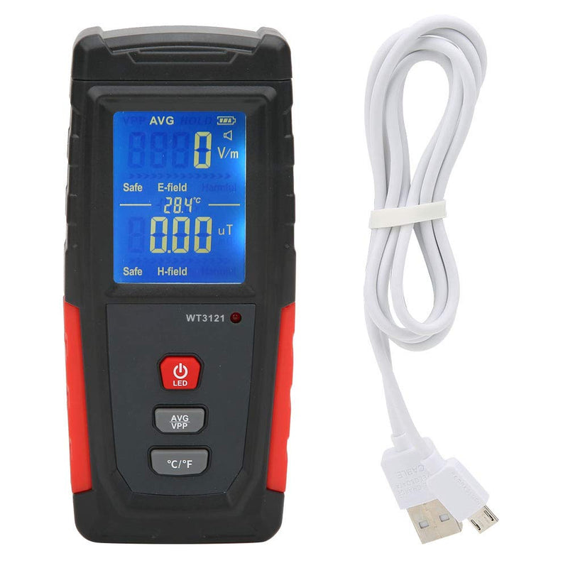 [Australia - AusPower] - Portable LCD Digital EMF Meter, Household Radiation Detector for Electric Magnetic Field, Tester for Phone Computer TV Refrigerator HV Power Lines 