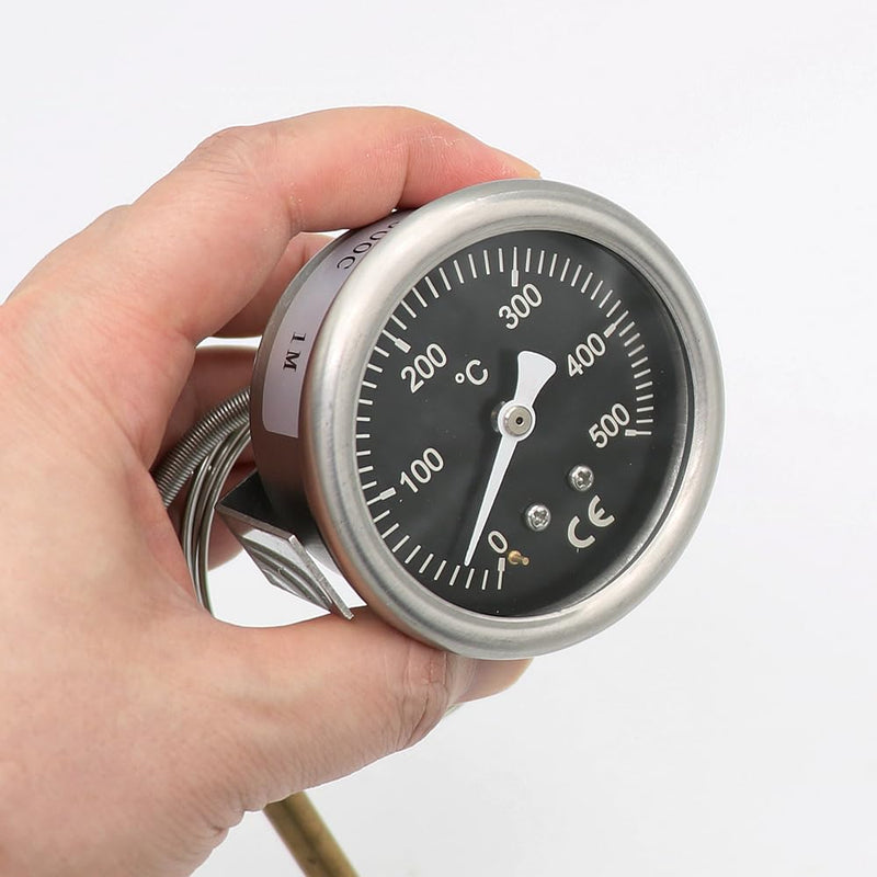 [Australia - AusPower] - Pizza Oven Electric Oven Bread Kiln Thermometer Pointer Temperature Display 500 Degrees 304 Stainless Steel Temperature Gauge 