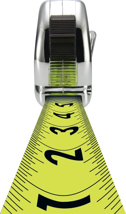 Komelon 425HV High-Visibility Professional Tape Measure, 25-Feet by 1-Inch, Chrome 7.6 m