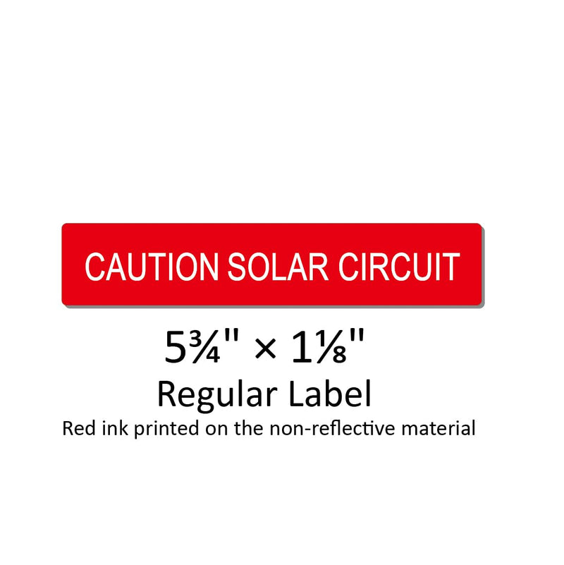 10 Pack Premium PV Labels Printed with Caution Solar Circuit | Outdoor Rated PV Stickers | Solar Stickers | PV Label | Solar Label 10 Labels Pack Set
