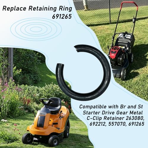 Sootim 691265 metal retaining ring starter drive gear C-clips, 20-piece set for internal retention
