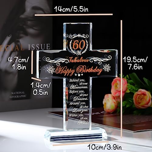 Movdyka Crystal 60th Birthday Gifts for Women Men Christian Religious Gift