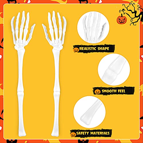 6 Pcs Halloween Skeleton Hand Salad Tongs Spoon Skull Serving
