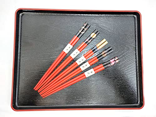 JapanBargain 3673, Bamboo Chopsticks Set Reusable Japanese Chinese Korean Wood Chop Sticks Hair Sticks, Dishwasher Safe, 9-inch, 5 Pair Gift Set, 10-Pack