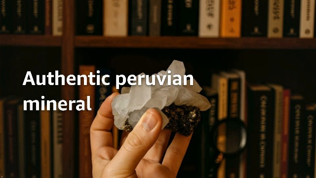 Natural Calcite Crystal from Peru - Authentic Energy Stone Specimen Formed with Several Crystals | Cluster, Druse or Twin Shapes | for Collection, Decoration or Gifting (8 to 9 Ounce) 8 to 9 Ounce