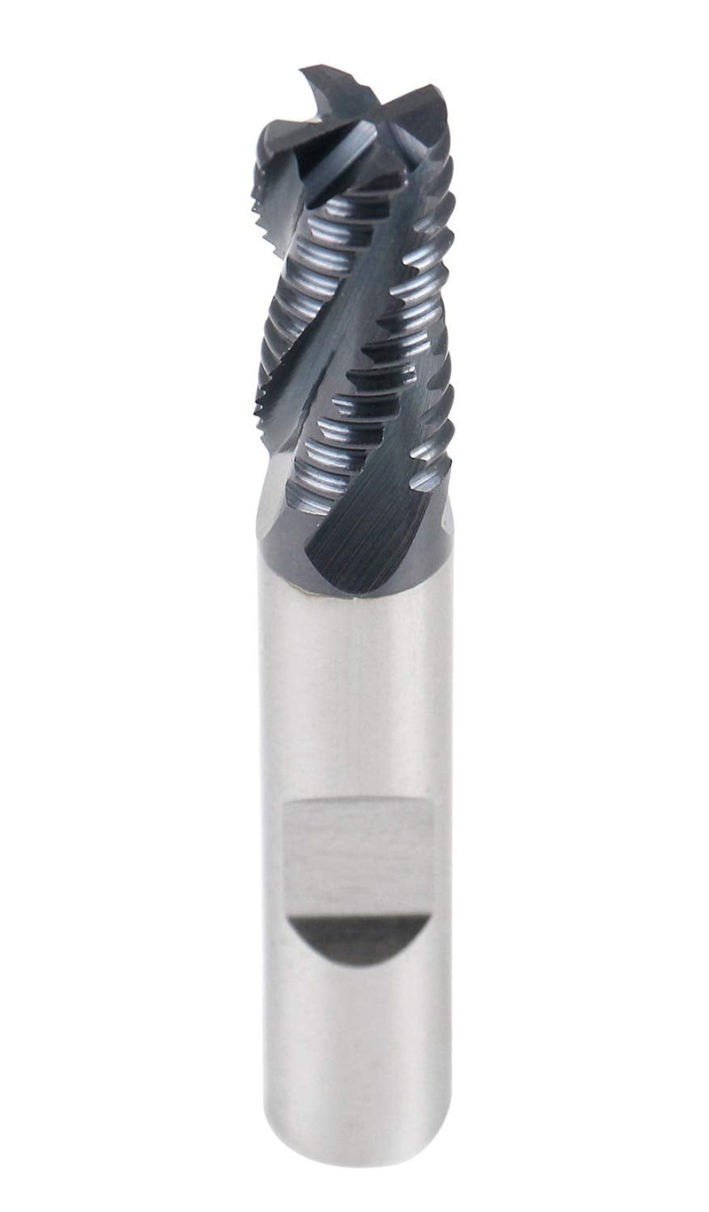 [Australia - AusPower] - Accusize Industrial Tools Standard Tooth M42 8% Cobalt TiAlN Roughing End Mill, 3/8" Diameter, 3/8" Shank Diameter, 3/4" Flute Length, 1102-0038 1 3/8" Dia, 3/8" Shk Dia, 3/4" Flt Length 
