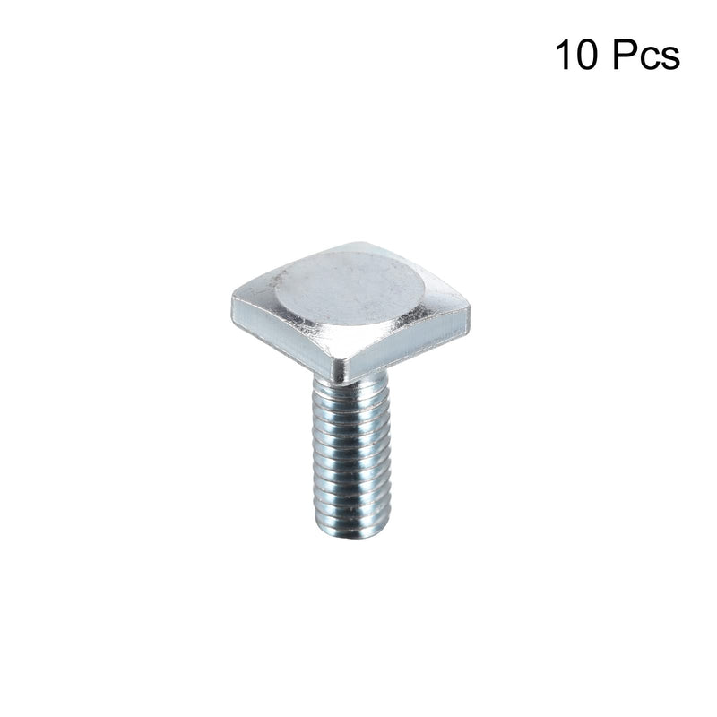 [Australia - AusPower] - uxcell Square Head Bolt, 10pcs M6x17.5mm Fully Thread Carbon Steel Grade 4.8 Square Machine Screws 10 