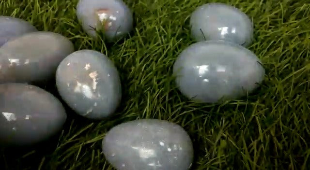 Jet Angelite Egg 2 Inch | Natural Healing Crystal Stone Egg for Reiki, Chakra Balancing, Meditation, Energy Cleansing, Home Décor & Gift