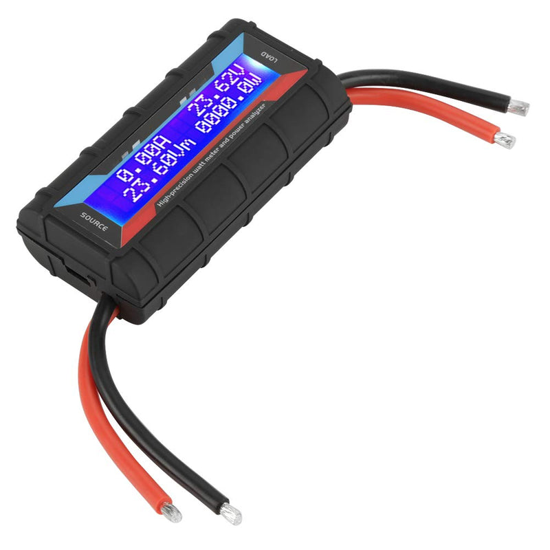 [Australia - AusPower] - Digital Power Meter - RC Model Power Analyzer, 4.8V~60V 130A Watt Meter with LCD Display, Ammeter Voltmeter Multimeter, Compact Design for RC Aircraft, 3.3 x 1.7 x 1in 