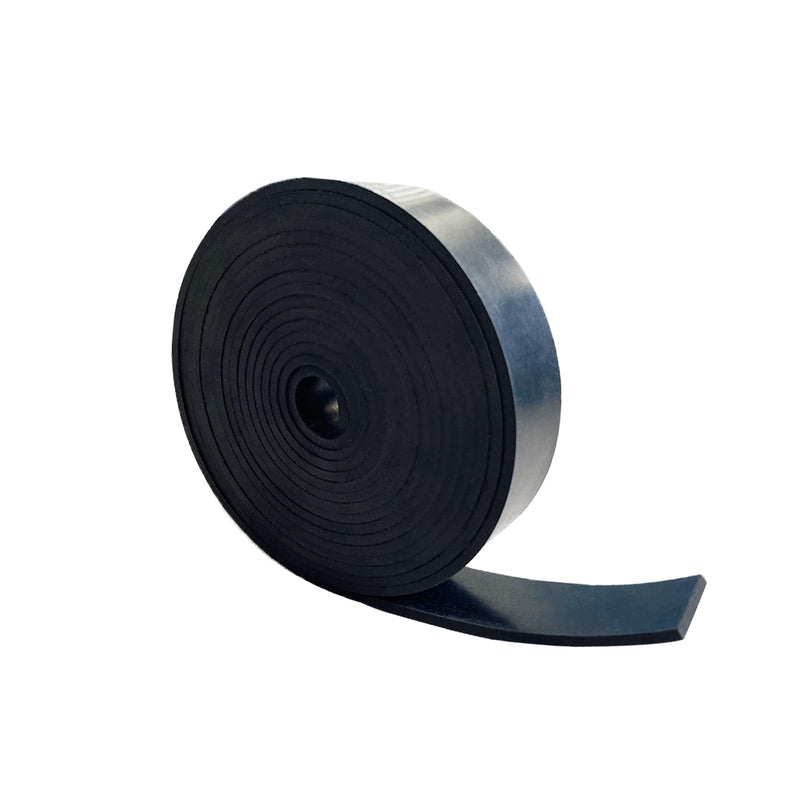 Solid Rubber Strips 1/8 (.125)" Thick X 1" Wide X 10'Long, Solid Rubber Sheet for Anti-Slip Pads, Flooring, Seals, Crafts, Anti-Vibration, Gaskets DIY 1"X10'X1/8 No Adhesive