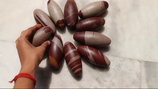 3.75" Inch Narmadeshwar Narmada River India Special & Pure Rare Lingam Healing Crystals | Religious Crystals Gifts | Shiva Lingam Stone Polished Stone Religious Stone Narmada River