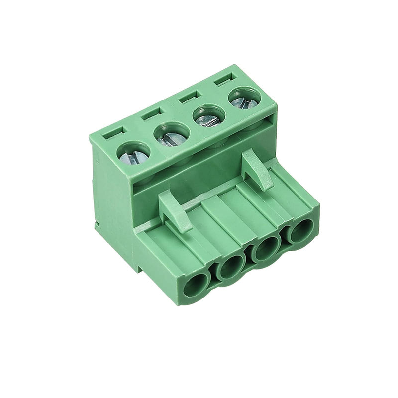 [Australia - AusPower] - 20 pcs 4 Pin 5.08mm Pitch Pluggable PCB Angle Screw Terminal Block Plug Connector Socket Panel Mount DIY (20pcs 4p) 20pcs 4P 5.08mm 