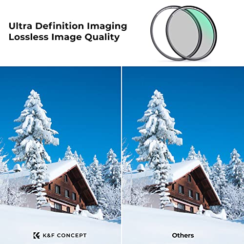 K&F CONCEPT 67mm Magnetic Polarizing Filter + Magnetic Basic Ring Kit