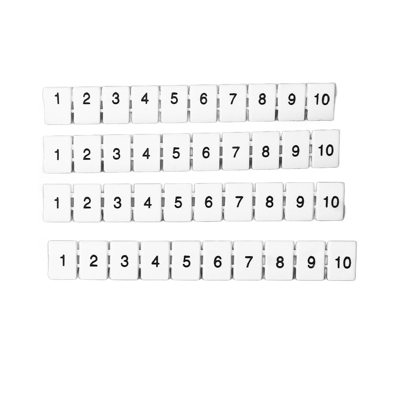 100PCS Terminal Marker Strip Blocks Labels MarkingHeat Nylon Terminal Blocks LabelsMarkers Bar Clear Visible Numbered Assembly