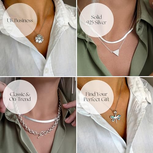 Silverly Sterling Silver Round St Christopher Medallion Necklace for Women and Men - 925 Silver Saint of Travellers Pendant on 18" Curb Chain - Classic Religious Relief Jewellery for Protection