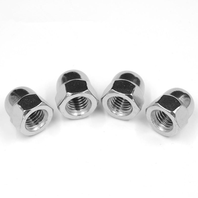 [Australia - AusPower] - 1/4-20 Stainless Acorn Nuts (30 Pack), 18-8 (304) Stainless Steel Bright Finish Full Thread Anti Corrosion Coarse Acorn Nut Commercial Grade Hardware Nuts for Boats, Dock, Car 1/4-20 