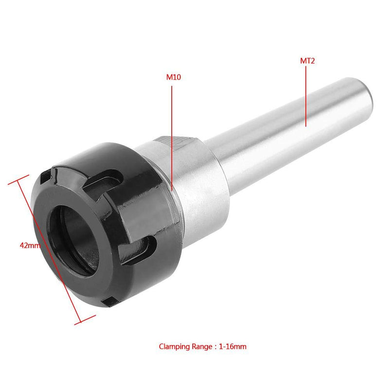 [Australia - AusPower] - ER25 MT2 M10 Chuck Holder, 1mm-16mm Tapered Collet Chuck Holder CNC Milling Adapter Carbon Steel for Milling Machines, Drills and Lathes 