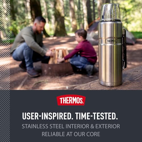 THERMOS Stainless King Vacuum-Insulated Beverage Bottle, 40 Ounce, Midnight Blue 40 Ounces