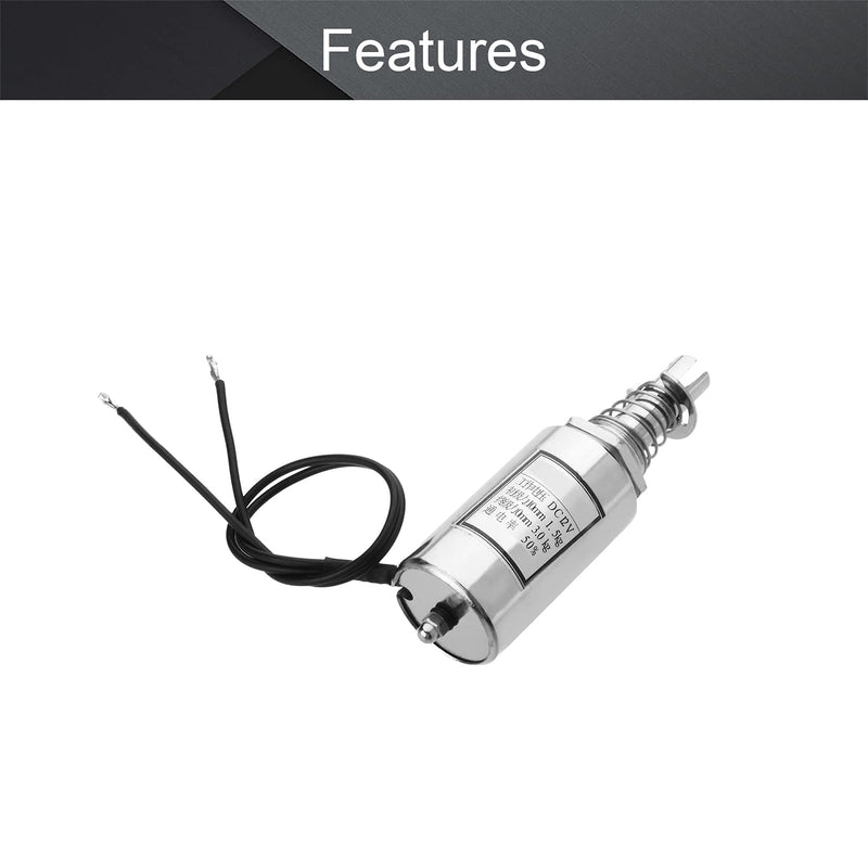 [Australia - AusPower] - Fielect DC 12V 15N Push Pull Type Tubular Solenoid Electromagnet, Linear Motion, MQ8-Z15B-12V Models : MQ8-Z15B-12V 