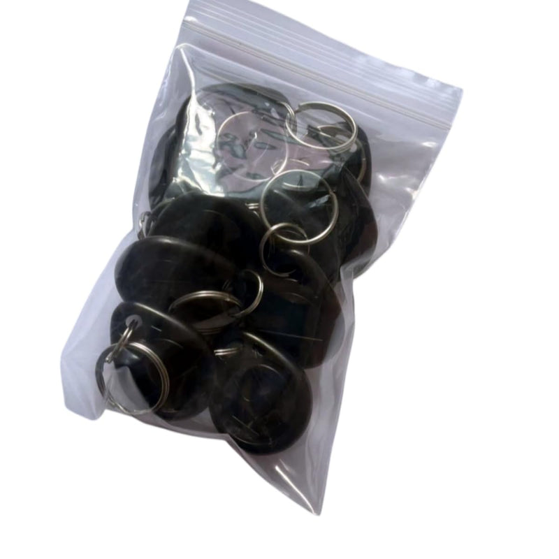 [Australia - AusPower] - 125kHz T5577 RFID Key Fob Proximity ID Token Label Rewritable(10PCS) (Black) Black 