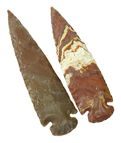 HARMONIZE Reiki Healing Crystal Natural Spearhead Handmade Arrowhead Set of 2 Agate Stone