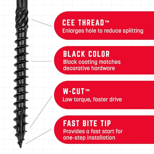 GRK RSS 5/16 x 3-1/8 inch black rugged structural wood screws, 25-piece box