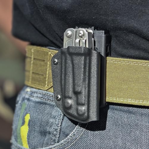 Kydex multitool sheath for Leatherman Wingman and Sidekick with two belt clips