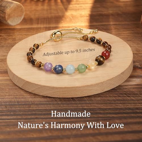 7 Chakra Bracelets for Women Yoga Meditation Crystal Bracelet Gifts 7 Chakra