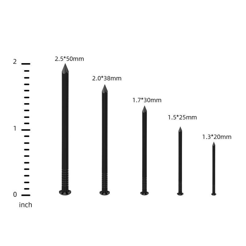 [Australia - AusPower] - 3/4 Inch Black Hardware nails, round head nail, Small nail, Nail hanging poster, Pictures nail, Wood nail, 400 PCS 3/4 inch 