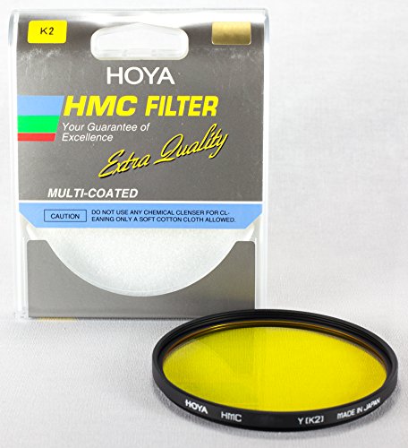 HOYA HMC K2 46mm Lens Filter (Yellow)– Tonal Enhancing Camera Filter for B&W Photography with Slim Aluminum Frame, Multi-Coated Optical Glass, Reduces Flare & Ghosting, Improves Contrast & Clarity Yellow