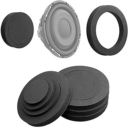 [Australia - AusPower] - RDBS 6" 6.5" 6.75" Car Speaker Foam Rings Universal Self Adhesive Speaker Fast Rings Sponge Bass Blocker Kit Waterproof High Rebound EVA Foam Speaker Enhancer Baffle（4PCS ） Three ring 