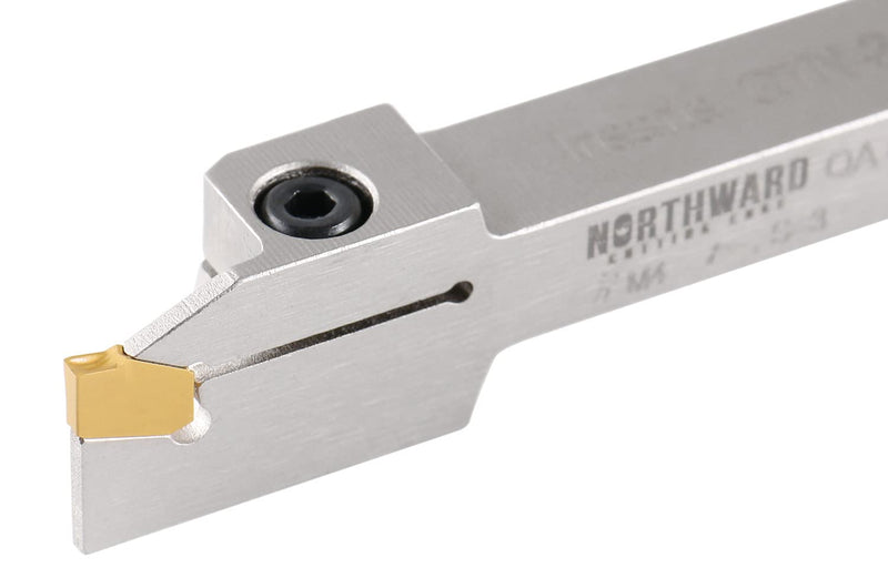 [Australia - AusPower] - Accusize Industrial Tools 3/8'' by 1/2'' Heavy Duty Indexable Grooving/Parting Holder with a Gtn-2 Tin Coated Carbide Insert, 2415-5022 1/2" x 3/8" 