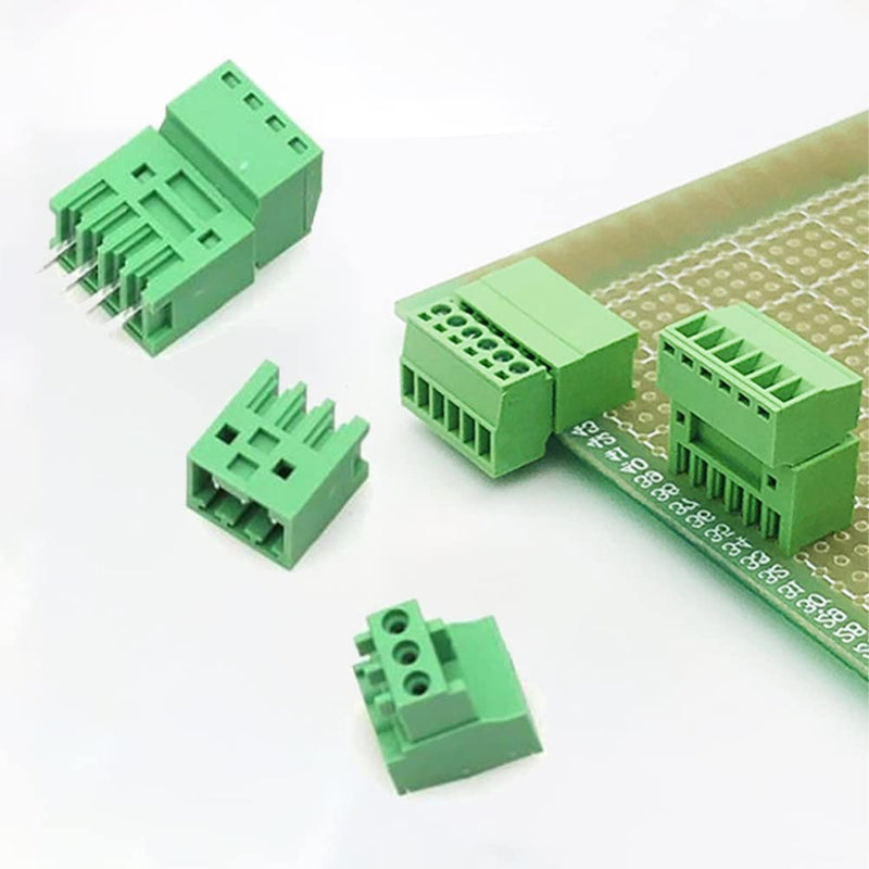 [Australia - AusPower] - 10Set 3-Pin 125V 4A 2.54mm 0.1" Pitch PCB Mount Screw Terminal Block Connector for 26-18AWG Cable 2.54mm-3-Pin 