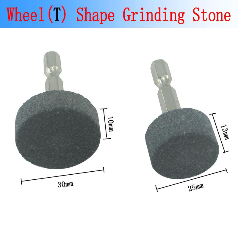 [Australia - AusPower] - Luo ke 6 Pcs Rotary Grinding Stone, 1/4'' Hex Shank Abrasive Stone Mounted Grinding Point for Rotary Tool Drill 