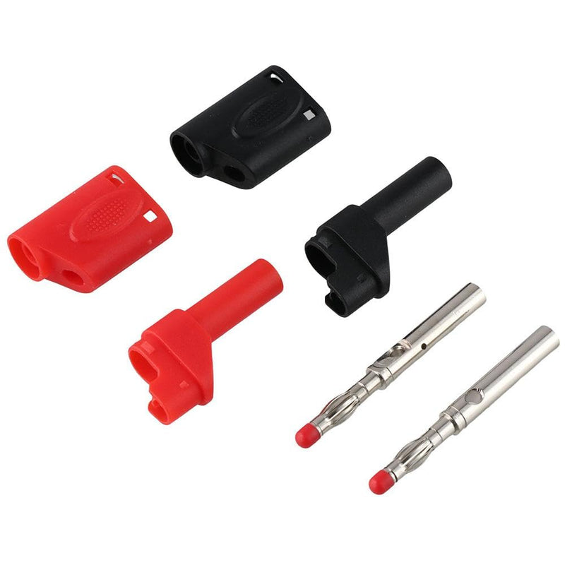 [Australia - AusPower] - FEIYING 10Pcs Insulated Multimeter Test Leads, 4mm Male Sheath Stackable Banana Plug Wire Solder, Banana Plug Connector Safety Banana Plug Adapter 