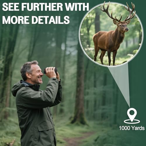 Aurosports Compact Binoculars for Adults & Kids - 15x25 High Power Binoculars with FMC Lenses & High Light Transmission Ultra Lightweight & Small Binos for Bird Watching Gifts for Men Women - Black