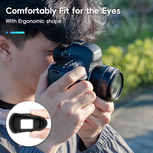 Soft Camera Eyecup Eyepiece Viewfinder Eyeshade for Canon EOS 6DM2 5DM2 6D 5D Mark II 90D 80D 77D 70D 60D 50D 4000D 2000D Rebel T100 T8i T7i T7 T6s T6i T6 T5i T5 T4i SL3 SL2 Replac Canon EB EF Eye Cup Replace Canon EF EB Eyecup