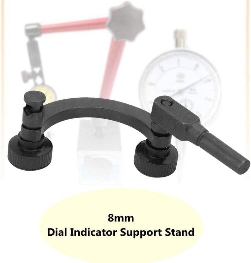 [Australia - AusPower] - Holder for Digital Dial Indicator, Adjustable Universal Dial Indicator Holder, Semicircular Combination Test Dial Indicator Holder 8 mm Dial Gauge Support Stand for Measuring Work 