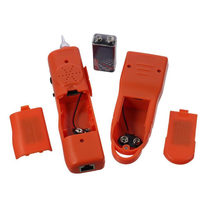 [Australia - AusPower] - Cable Tracker Line Finder Orange Practical Cat5 Cat6 RJ45 UTP STP Detector with Earphone Telephone Wire Tracker Network Maintenance Collation 