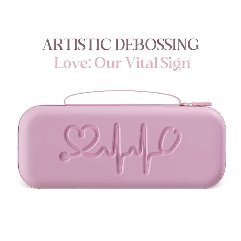 [Australia - AusPower] - Stethoscope Case for 3M Littmann Classic III, Cardiology IV, MDF, EKO - Nurse Gifts for Women, Nursing Student Gifts, Pink 