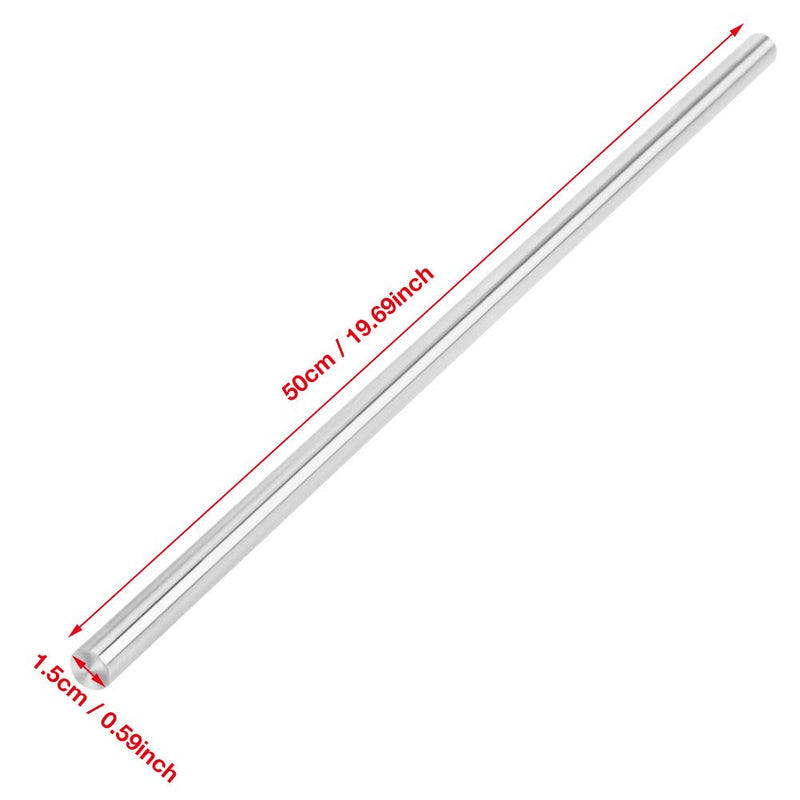 [Australia - AusPower] - Oumefar Linear Motion Shaft Guide Chrome Steel Rod Cylinder 15mm * 500mm Hardened Steel Round Bar 1 Piece Simple Design for Automation Machines 