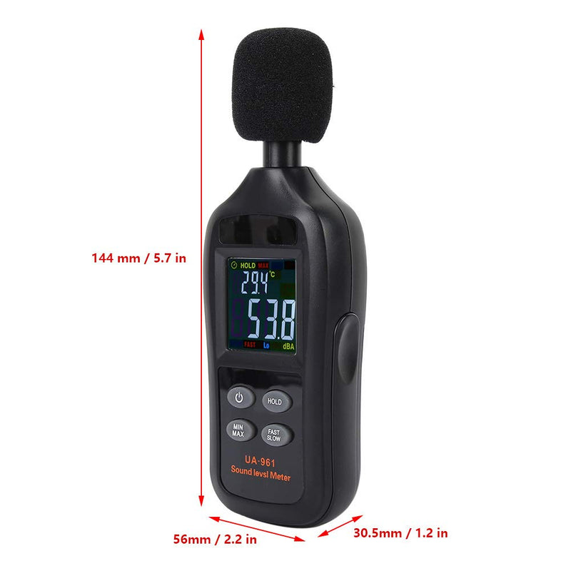 [Australia - AusPower] - Oumefar Sound Meter Digital LCD Screen Decibel Meter Detector Handheld with Measuring Level Range 35dB to 135dB Portable Sound Level Meter for Frequency Analyzer 